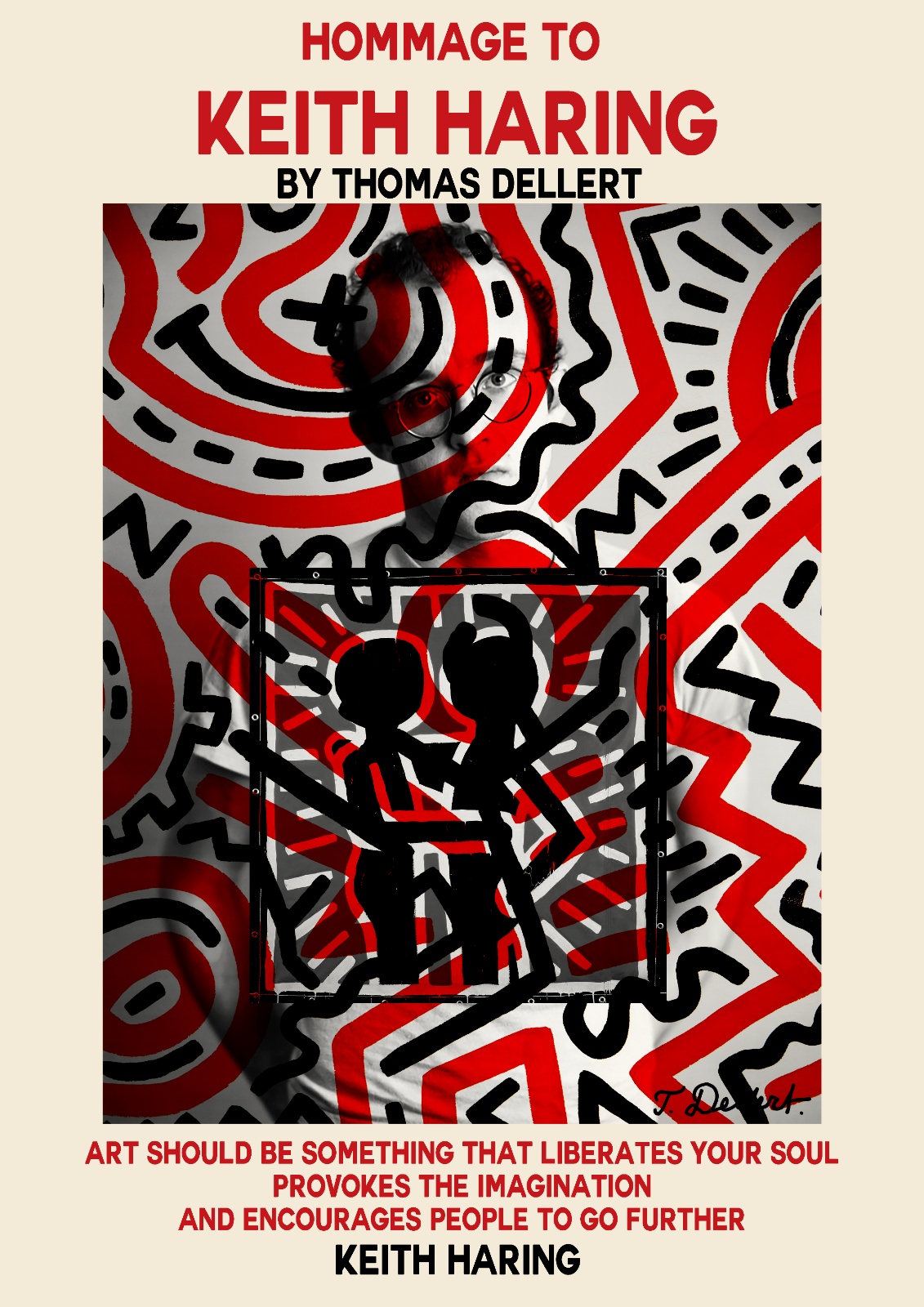 Keith haring by thomas dellert poster